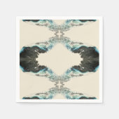 Tidal Echoes — Abstract Fluid Ink Pattern Serviette (Vorderseite)
