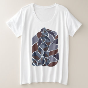 Tidal Echoes – Abstrakte Erdtöne Art Tee KRAAL