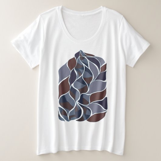 Tidal Echoes – Abstrakte Erdtöne Art Tee | KRAAL (Design vorne)