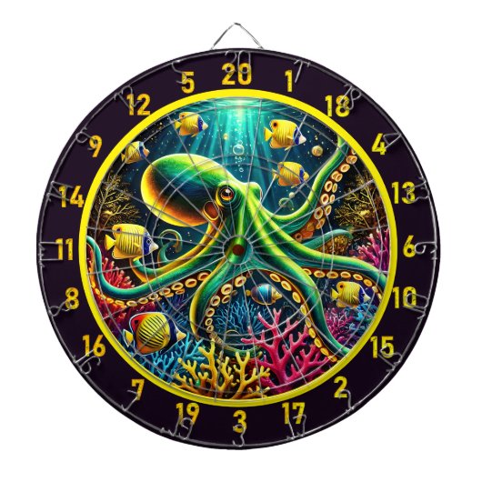 Tidal Embrase Octopus Dartboard Dartscheibe (vorne)