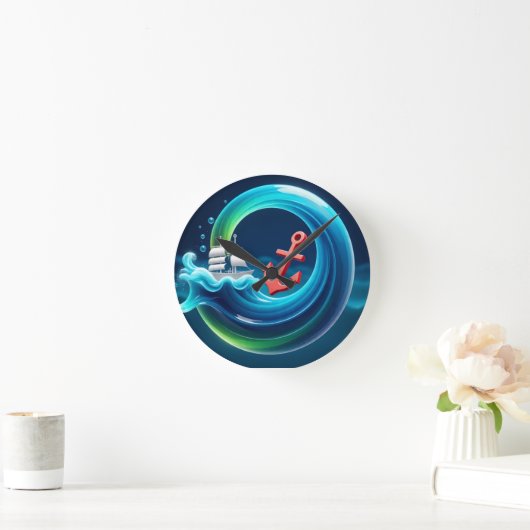 Tidal Force Runde Wanduhr (Zuhause)