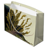 Tidal Fronds Große Geschenktüte (Rückseite Schrägansicht)