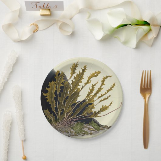 Tidal Fronds Pappteller (Hochzeit)