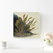 Tidal Fronds Quadratische Wanduhr (Zuhause)