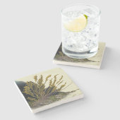 Tidal Fronds Steinuntersetzer (Seitenansicht)