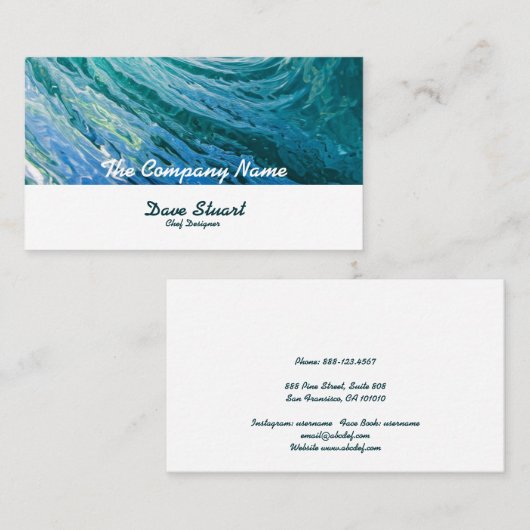 TIdal motion Visitenkarte (Vorne/Hinten)