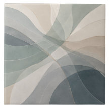 Tidal Veil Sea Glass Abstrakte Küstenkeramikfliese