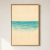Tide Line Wasserfarben-Küstenkunstposter Poster