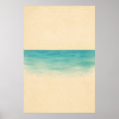 Tide Line Wasserfarben-Küstenkunstposter Poster (Vorne)