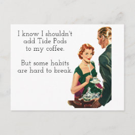 Tide Pods Coffee Lady Postcard Postkarte