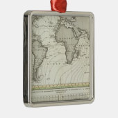 Tide-Wave-Atlas-Karte Silbernes Ornament (Rechts)