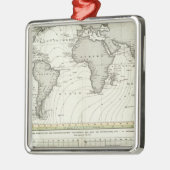 Tide-Wave-Atlas-Karte Silbernes Ornament (Links)