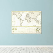 Tide-wave Atlas Map Leinwanddruck (Insitu (Holzboden))