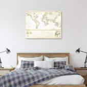 Tide-wave Atlas Map Leinwanddruck (Insitu (Schlafzimmer))