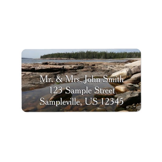 Tidepool at Wonderland in Acadia Nationalpark Adressaufkleber (Vorne)