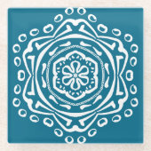 Tidepool Mandala Glasuntersetzer (Vorderseite)
