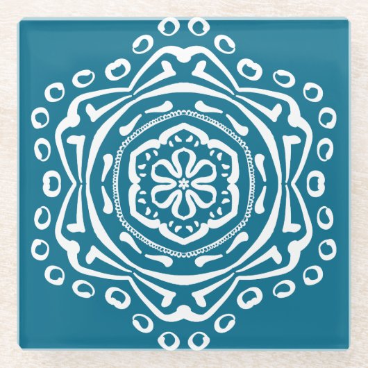 Tidepool Mandala Glasuntersetzer (Vorderseite)