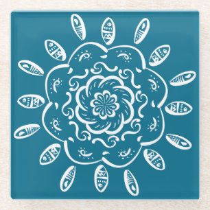 Tidepool Mandala Glasuntersetzer