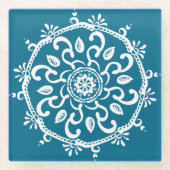 Tidepool Mandala Glasuntersetzer (Vorderseite)