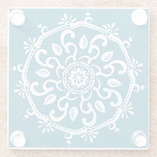 Tidepool Mandala Glasuntersetzer (Rückseite)