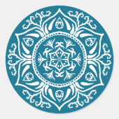 Tidepool Mandala Runder Aufkleber (Vorderseite)