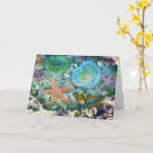 Tidepool Reflektionen Grußkarte Karte (Gelbe Blume)