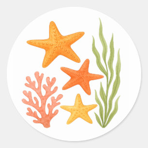 Tidepool Treasures Runder Aufkleber
