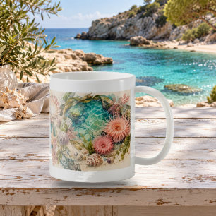 Tidepool-Wasserfarben-Schalen und Korallen-Tasse Kaffeetasse