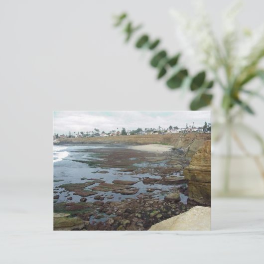 Tidepools Ocean Beach Cliffs Postkarte (Stehend Vorderseite)