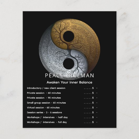 Tides of Balance | Yin Yang Design Flyer (Vorne)