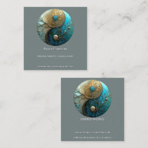 Tides of Balance   Yin Yang Design Quadratische Visitenkarte