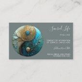 Tides of Balance | Yin Yang Design Visitenkarte (Rückseite)