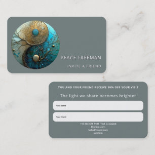 Tides of Balance Yin Yang Design Visitenkarte