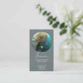 Tides of Balance | Yin Yang Design Visitenkarte (Stehend Vorderseite)