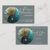 Tides of Balance | Yin Yang Design Visitenkarte (Vorne/Hinten)