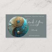 Tides of Balance | Yin Yang Design Visitenkarte (Rückseite)