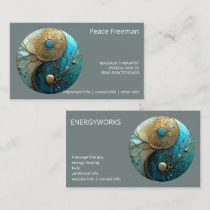 Tides of Balance   Yin Yang Design Visitenkarte