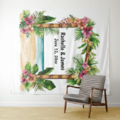 Tides of Love Arch Wedding Backdrop Wandteppich (Beispiel (Horizontal))