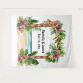 Tides of Love Arch Wedding Backdrop Wandteppich (Vorderseite (Horizontal))