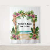 Tides of Love Arch Wedding Backdrop Wandteppich (Vorderseite)