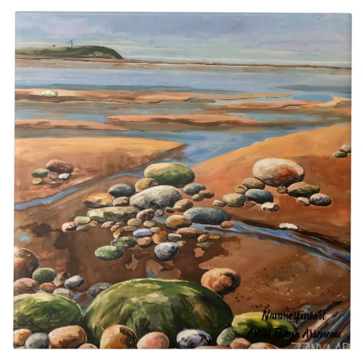 Tides Out Meeresstrand Fliese (Vorderseite)