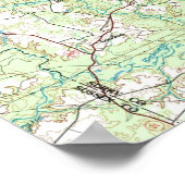 Tidewater Virginia Map (1984) Poster (Ecke)