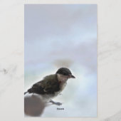 Tidi my Bird the Parus Major Briefpapier (Rückseite)