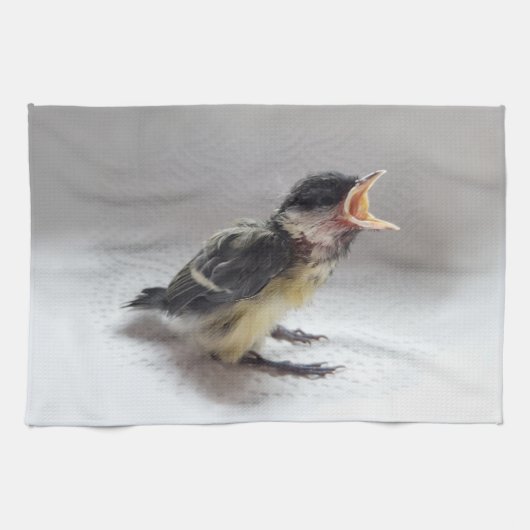 Tidi my Bird the Parus Major Geschirrtuch (Horizontal)