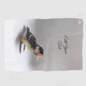 Tidi my Bird the Parus Major Golfhandtuch (Horizontal)