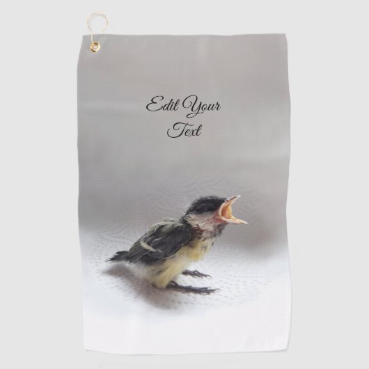 Tidi my Bird the Parus Major Golfhandtuch (Vorderseite)