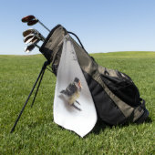 Tidi my Bird the Parus Major Golfhandtuch (Gras)