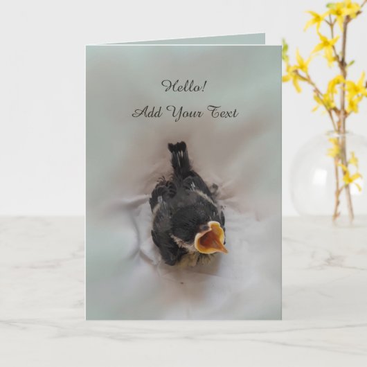 Tidi my Bird the Parus Major Karte (Gelbe Blume)