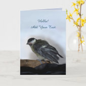 Tidi my Bird the Parus Major Karte (Gelbe Blume)