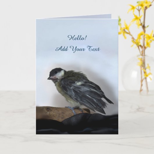 Tidi my Bird the Parus Major Karte (Gelbe Blume)